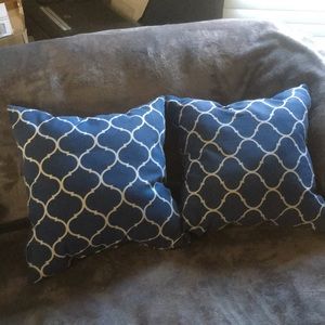 Blue and White throw pillows